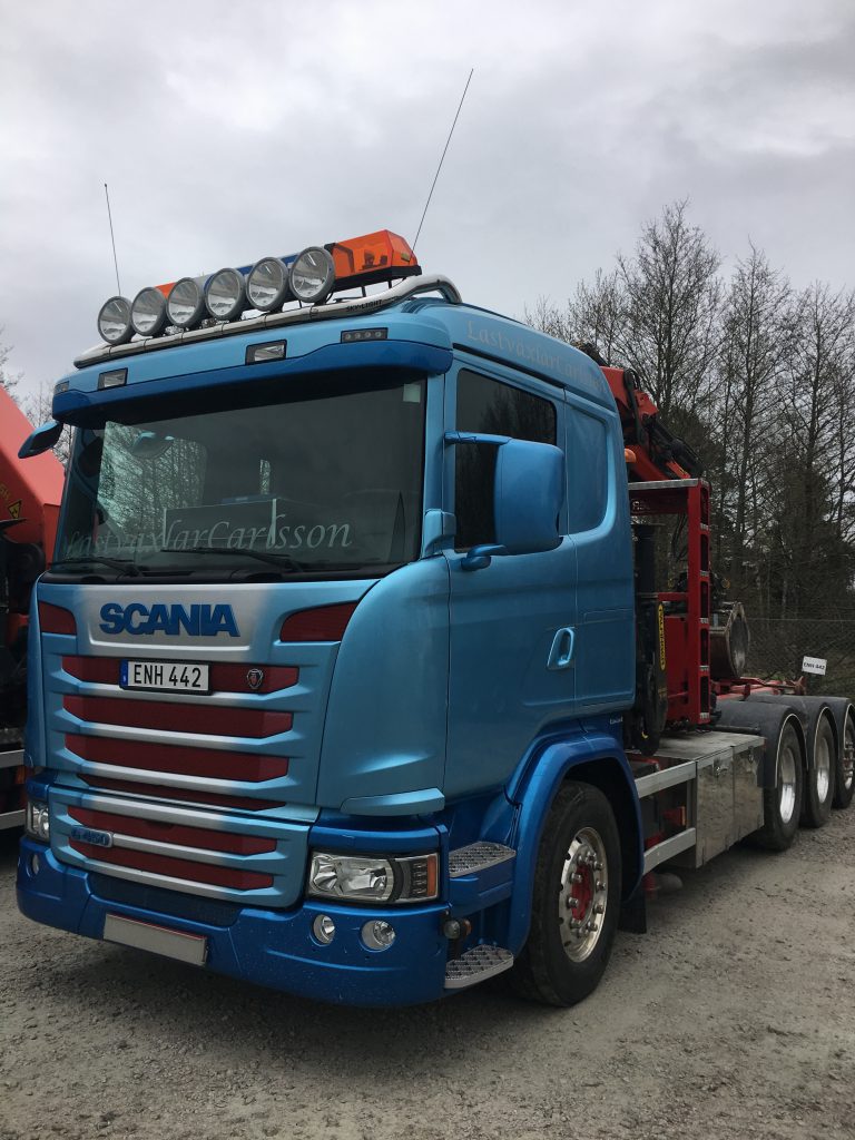 ENH442 2015 Scania G450 LVX, Tridem, Kranbil